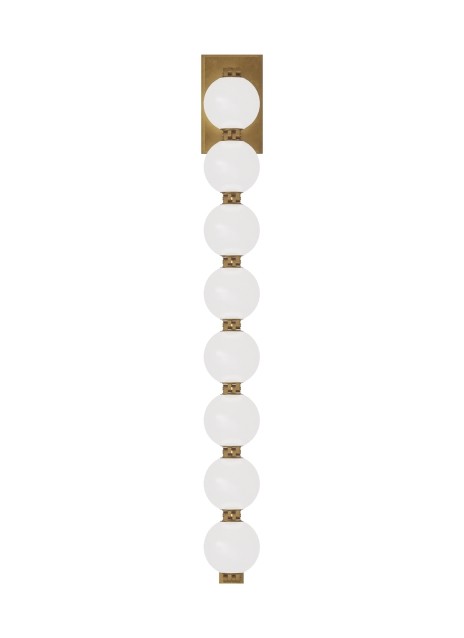Natural Brass LED Wall Sconce from the Perle Collection