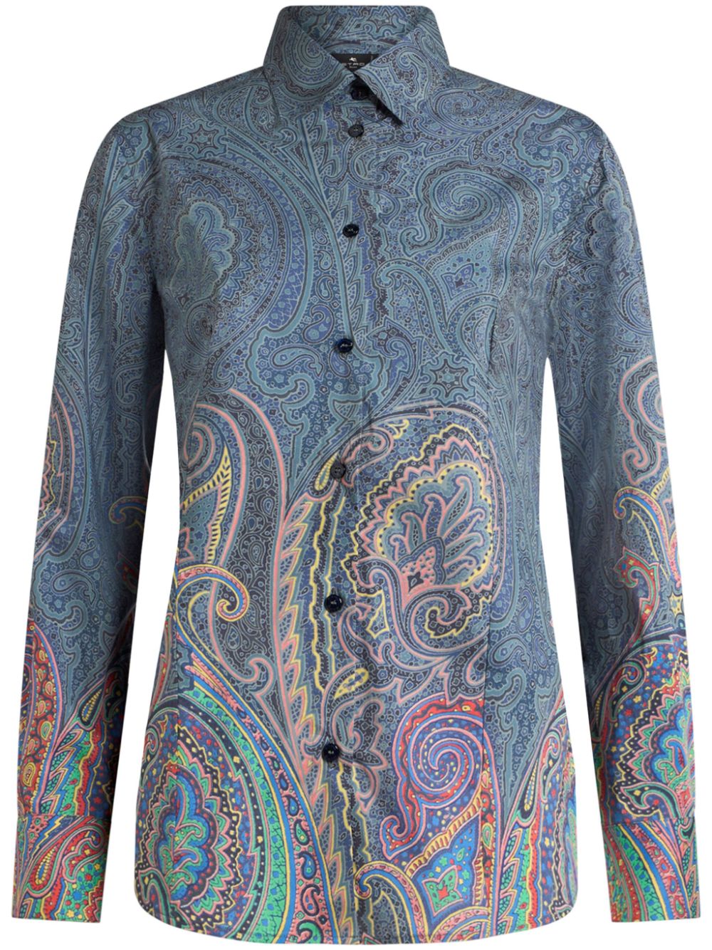 Paisley-print shirt - Blue
