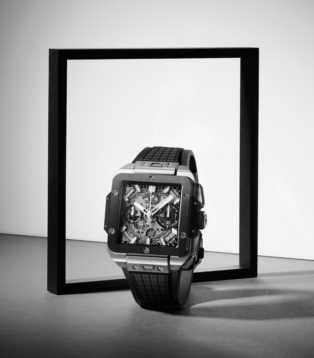Titanium And Ceramic Square Bang Unico Watch 42Mm