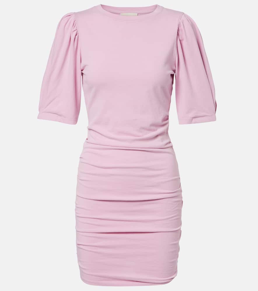 Mylda draped cotton jersey minidress