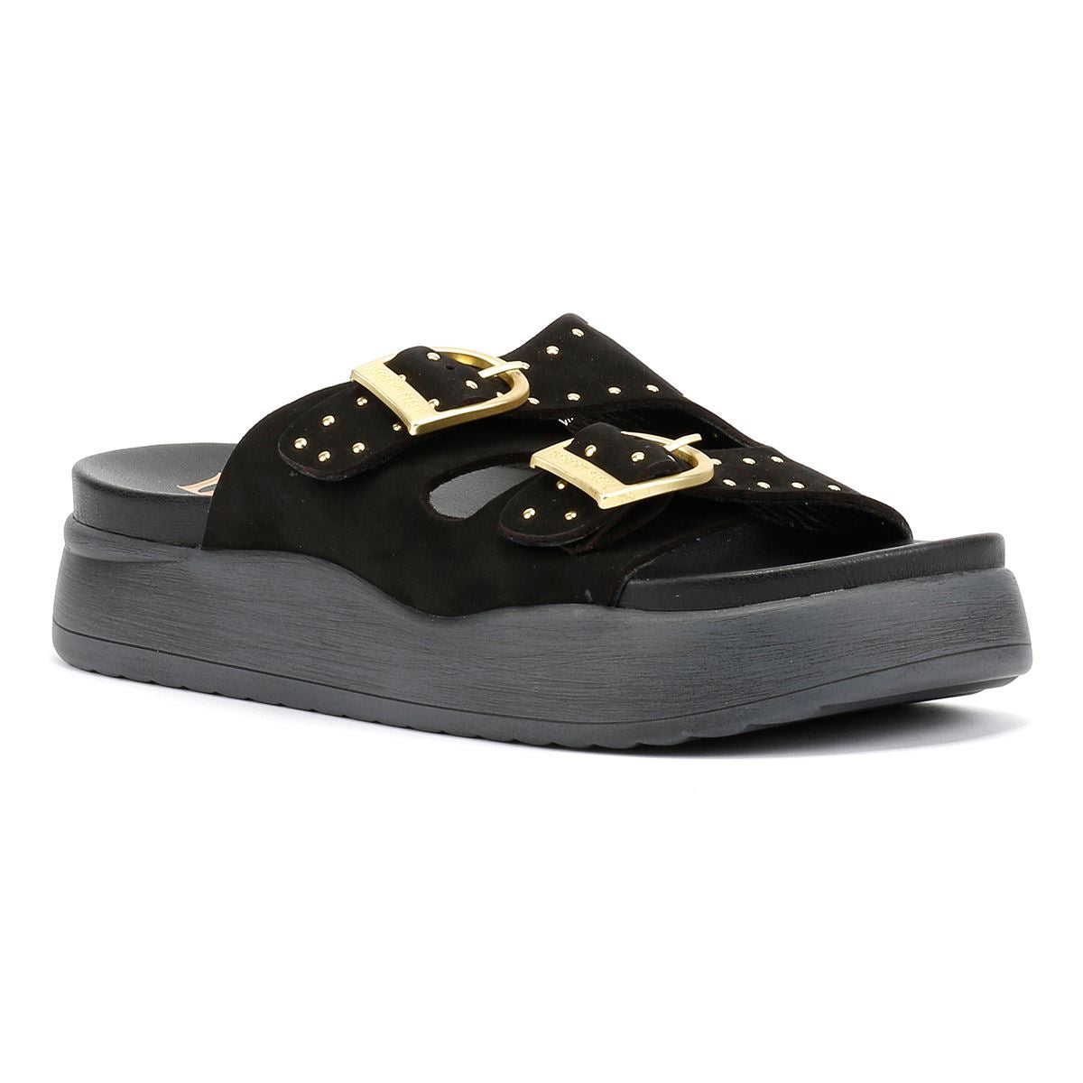 Desert Fleur Girasol Nubuck Women's Black Sanda