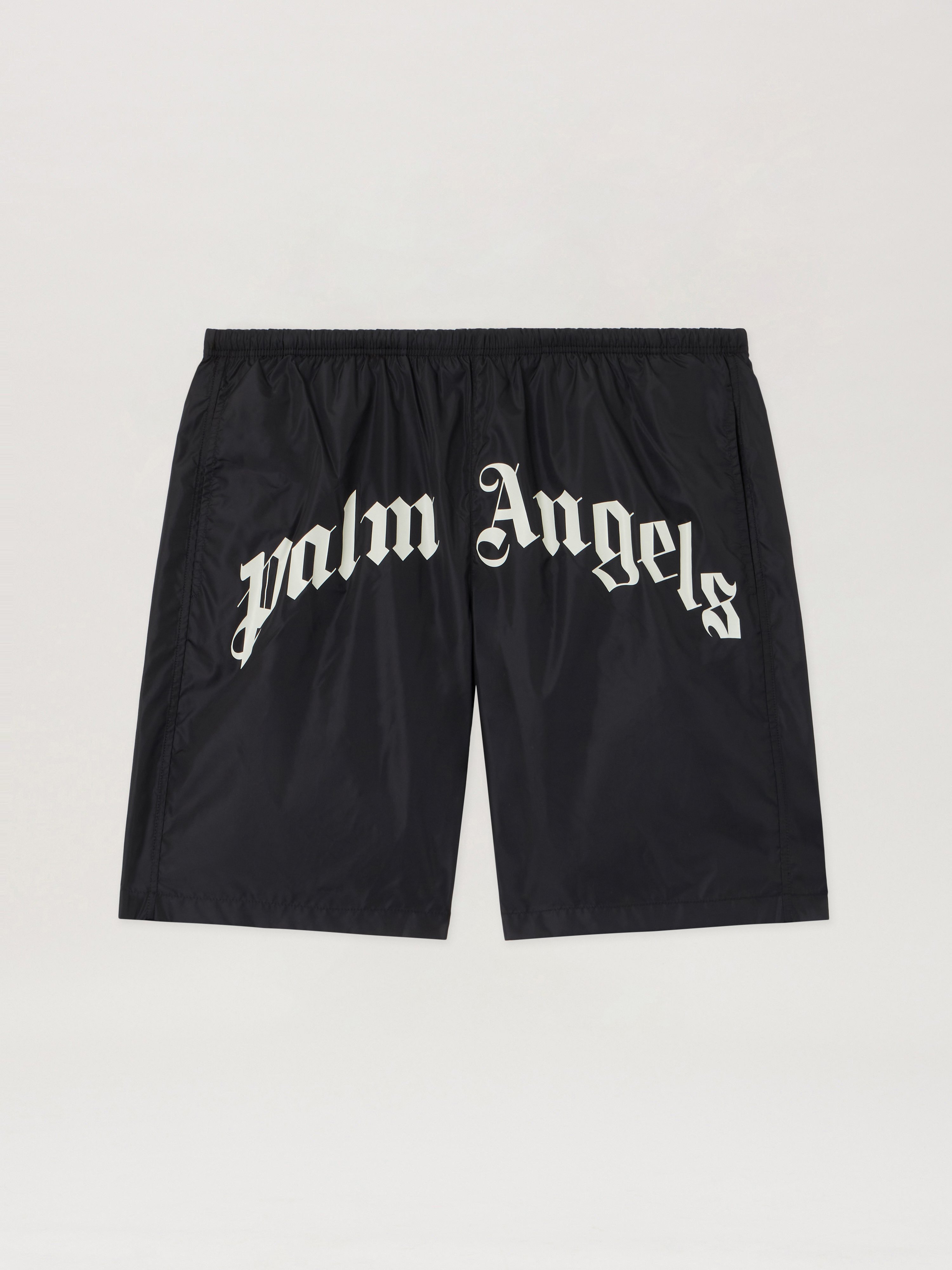 Curved Logo Swimshorts Man  Black