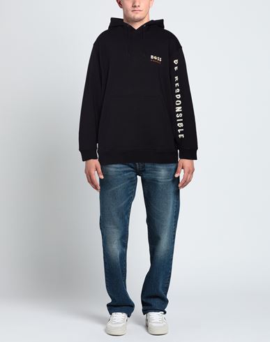 Man Sweatshirt Midnight blue Size L Cotton, Organic cotton