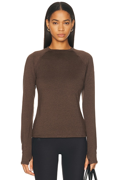 Varley Always Warm Crewneck Base Layer Top in Baby Blue