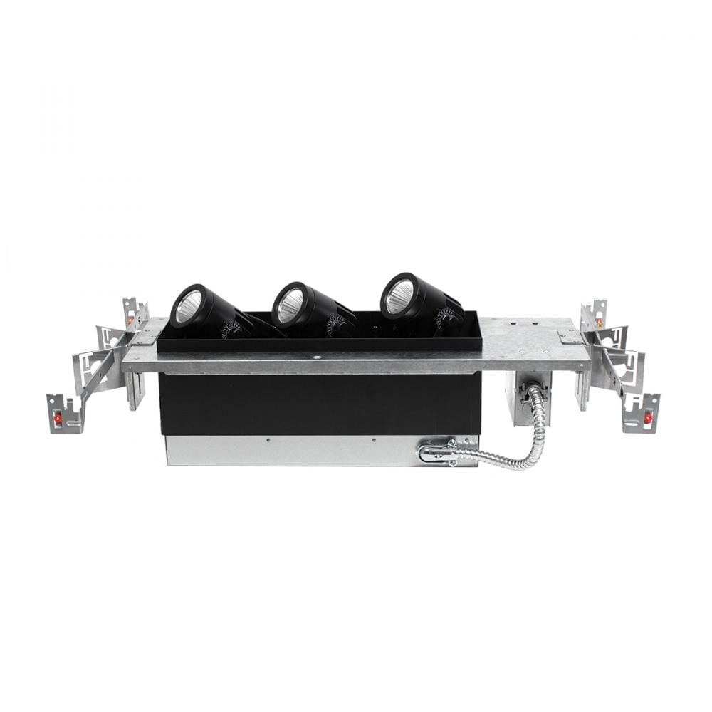 WAC Lighting 120V 3-Light LED Precision Multiple Three Light Housing with Light Engine in Black - MT4LD316NE-S35-BK