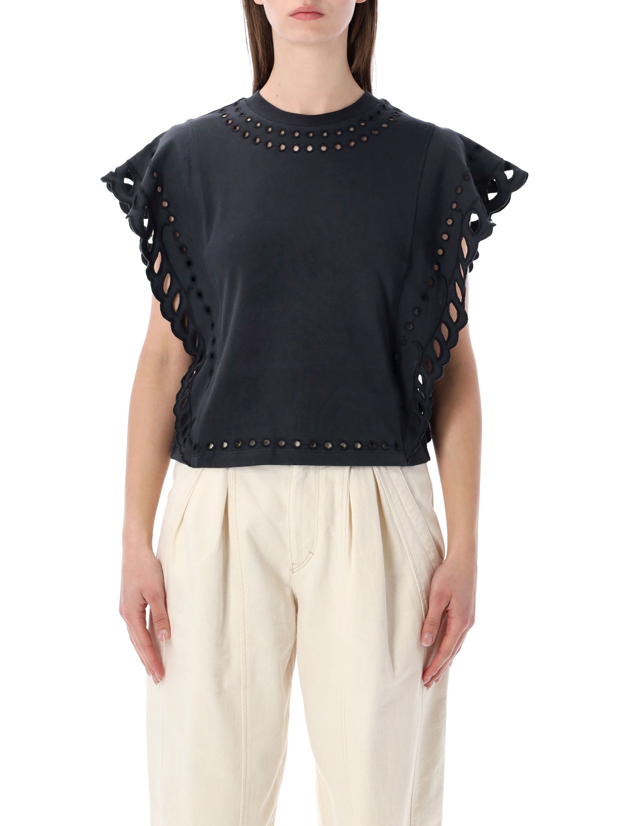 Odyle Cut Out Cotton T-Shirt