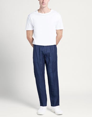 Man Pants Navy Size 38 Linen