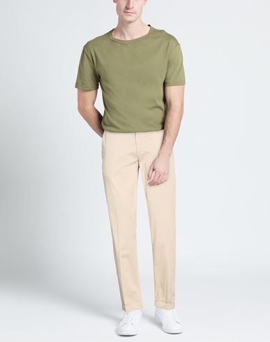Man Pants Beige Size 42 Cotton, Elastane