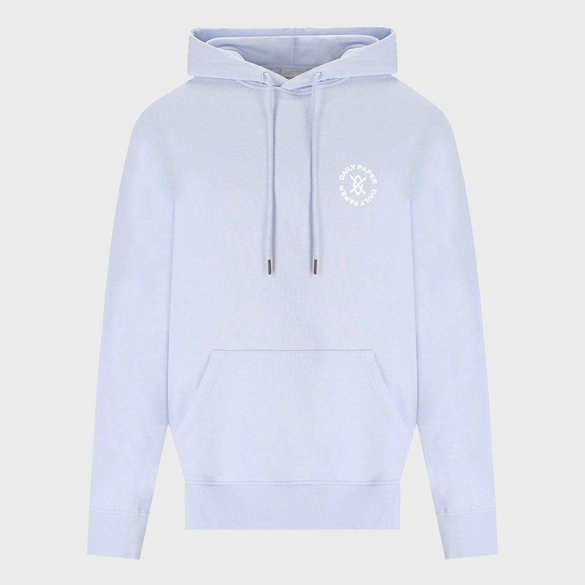 Circle printed cotton hoodie - Blue