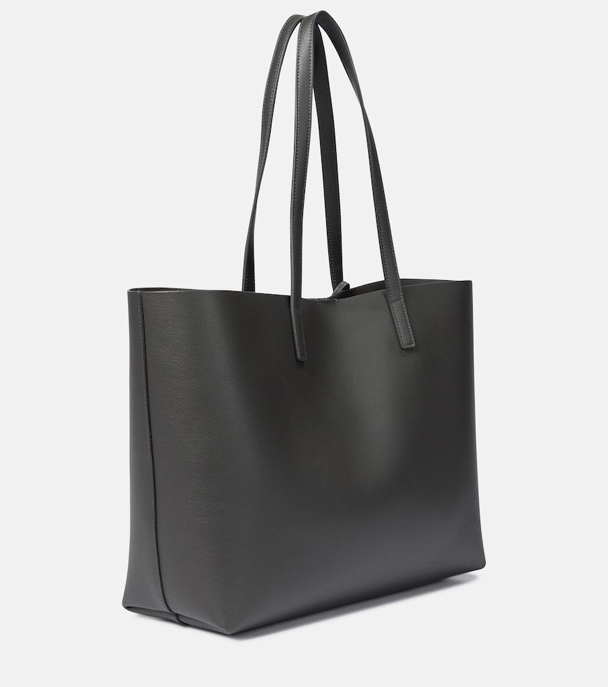 Shopping E/W leather tote