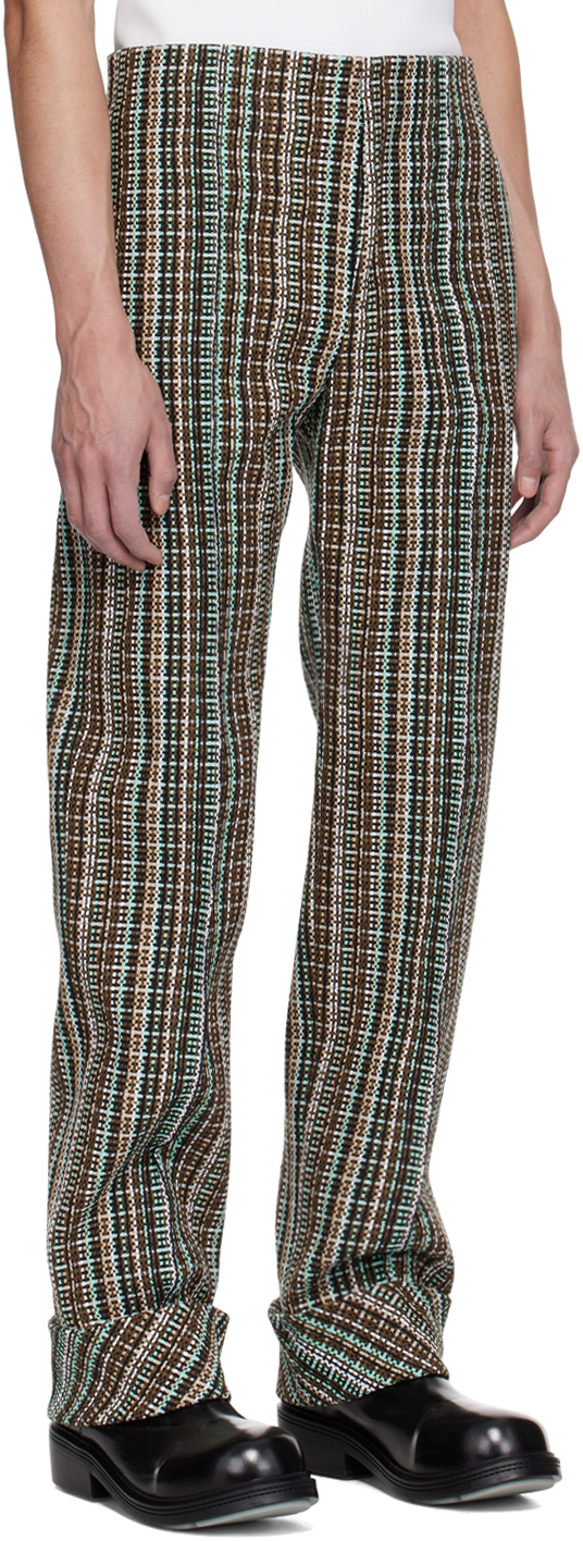 Bottega Veneta Brown Check Trousers