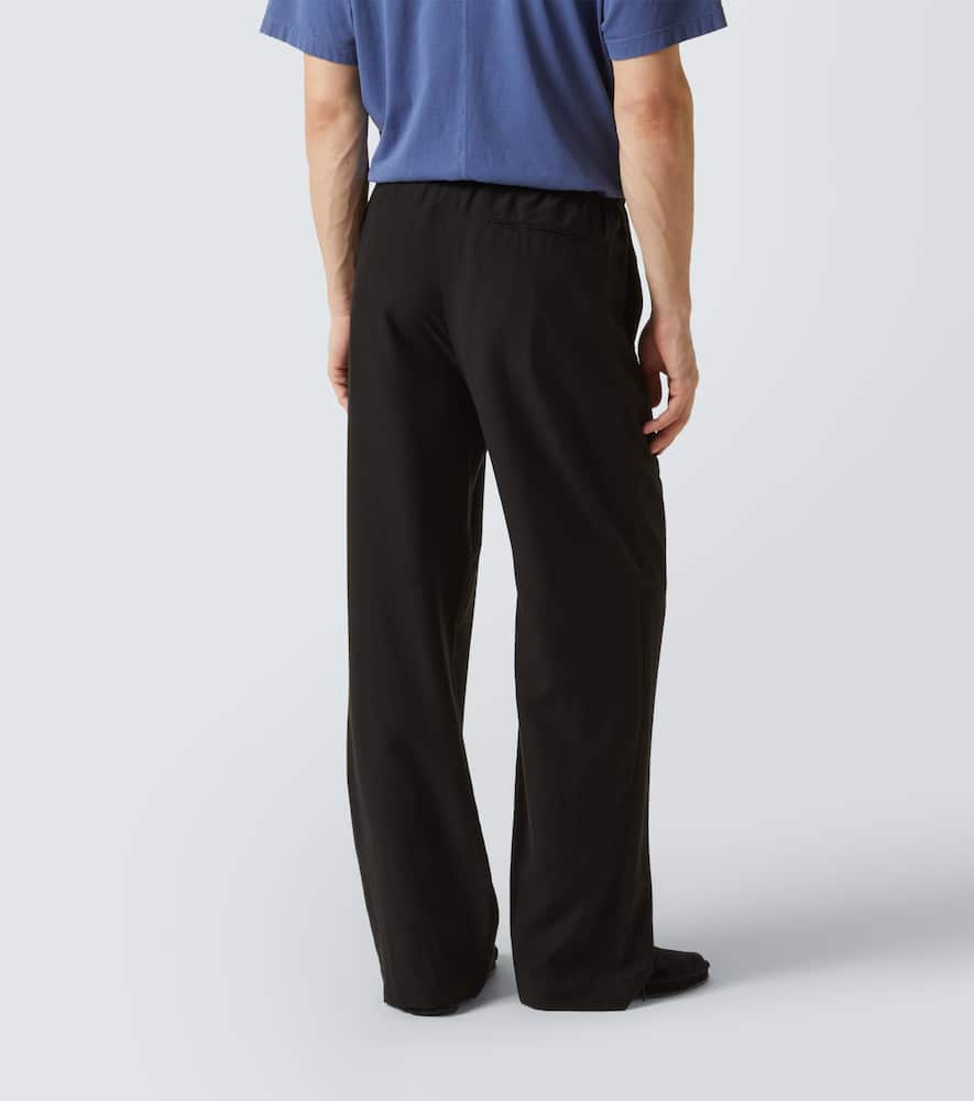 Xon cotton and silk wide-leg pants