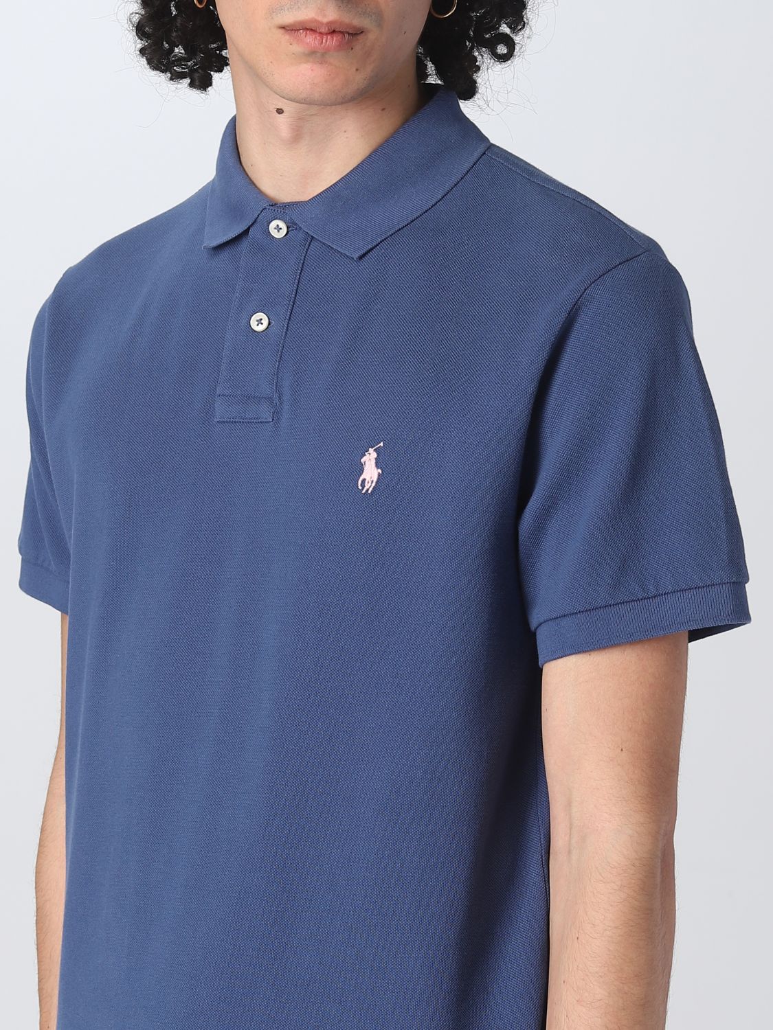 Polo Shirt Men color Blue 2