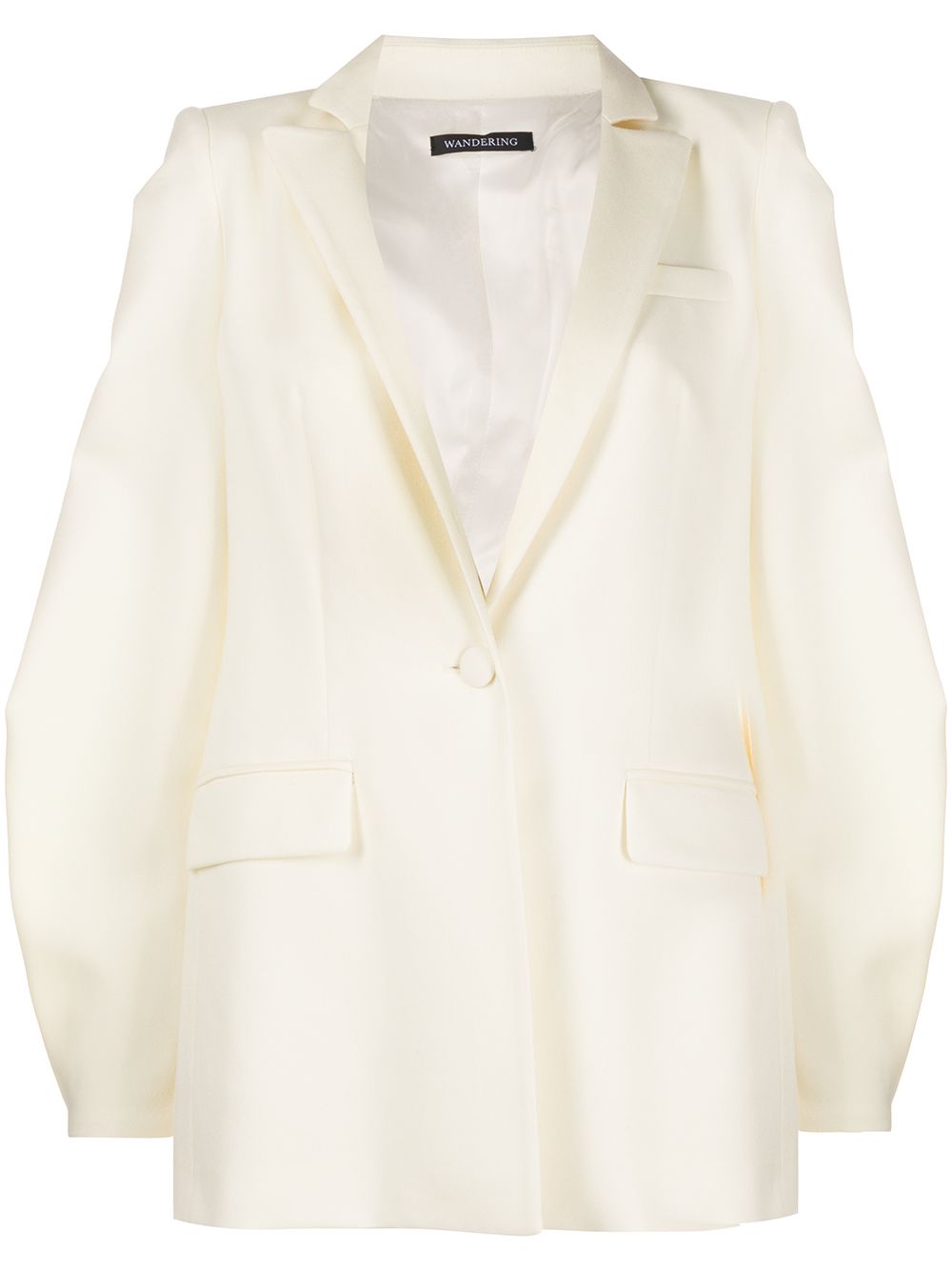 Balloon-sleeve blazer - Neutrals