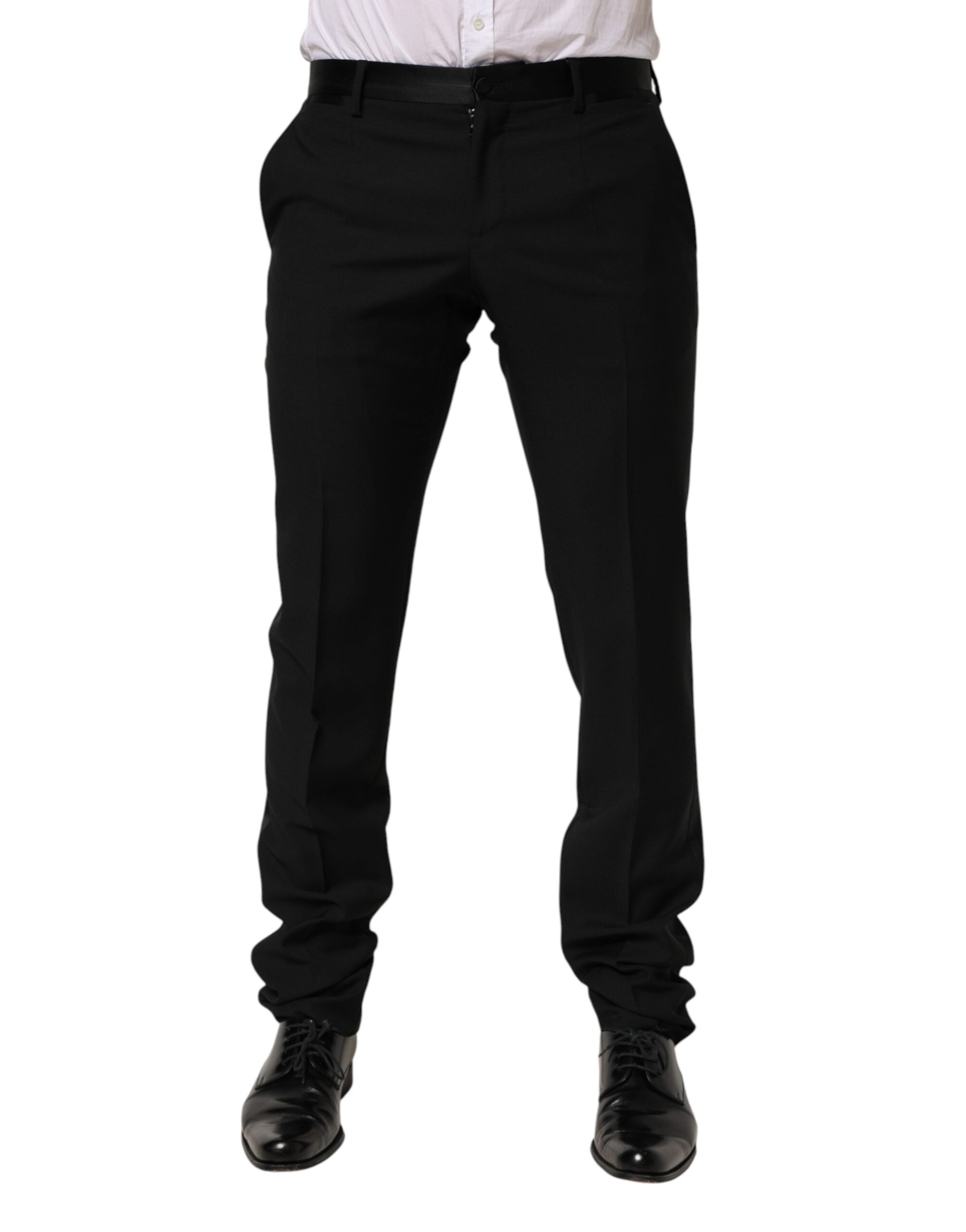 Wool Formal Trousers — Black