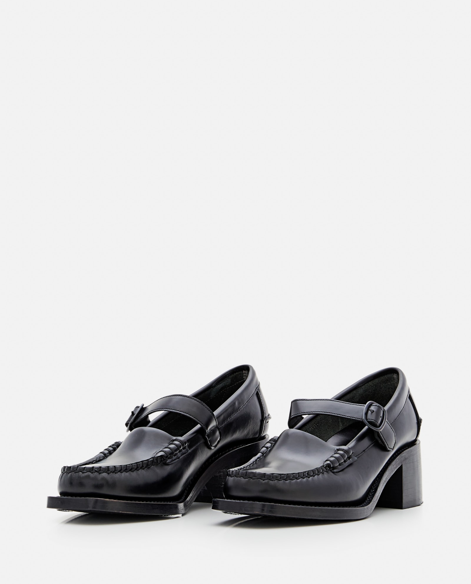 50mm Blanquer Leather Mary Jane Loafers