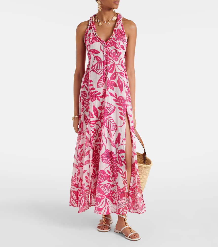Poupette St Barth Nava printed cotton midi dress