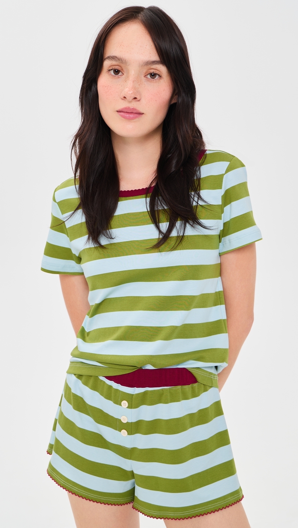 Baby Jean Tee Olive/Ice