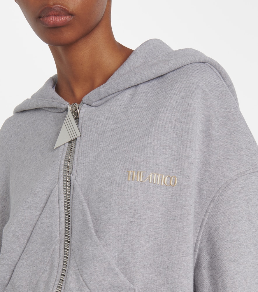 Logo cotton fleece hoodie