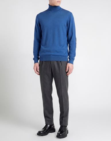 Man Turtleneck Slate blue Size XXL Merino Wool, Acrylic
