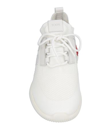 Tod's No_code Man Sneakers White Size 11 Leather, Textile fibers