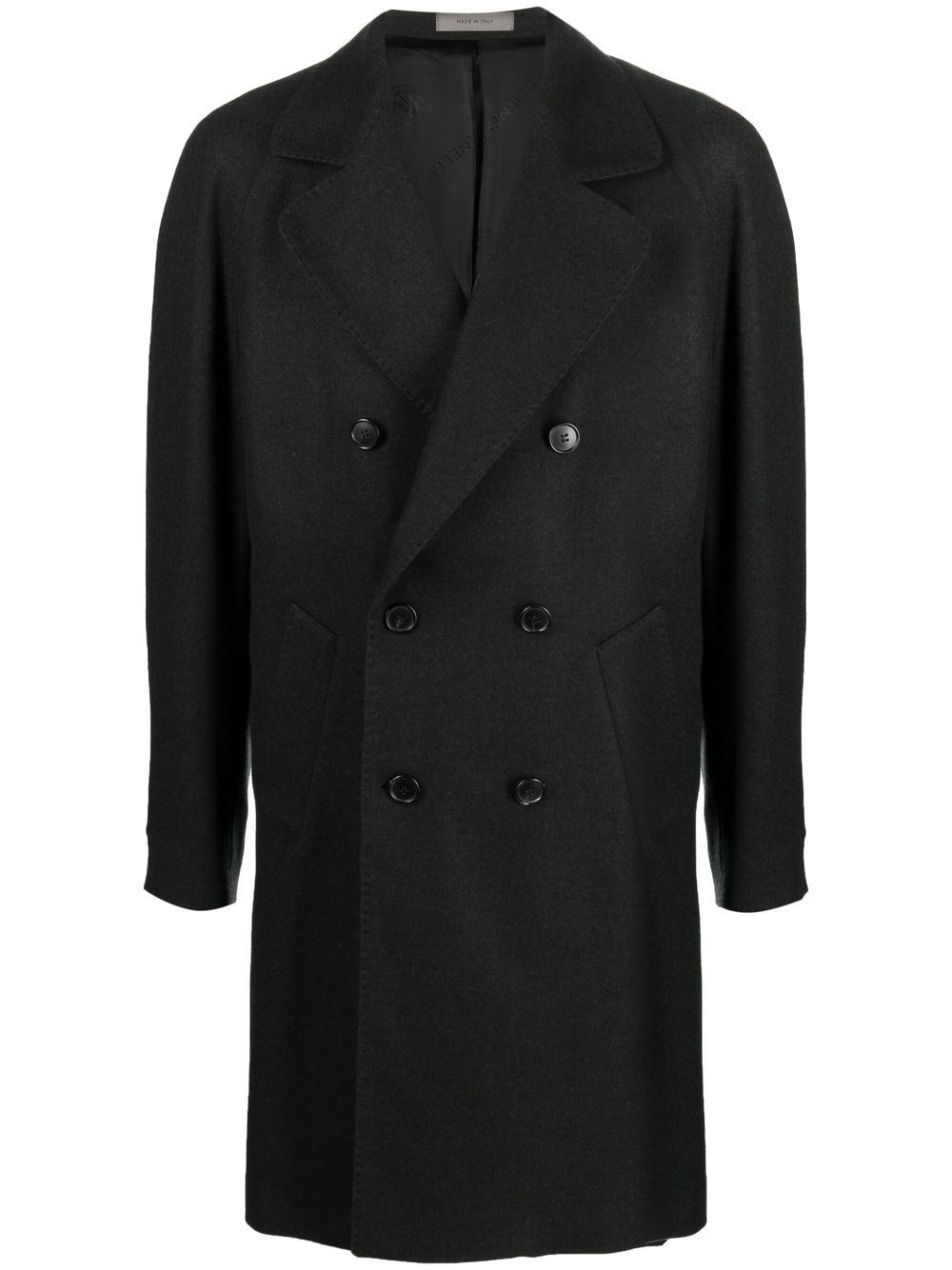 Double-breasted wool coat - Green
