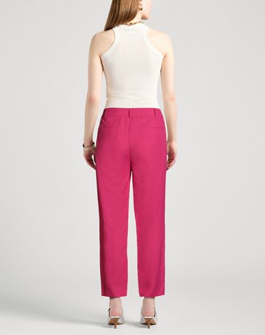 Woman Pants Fuchsia Size 6 Viscose, Linen