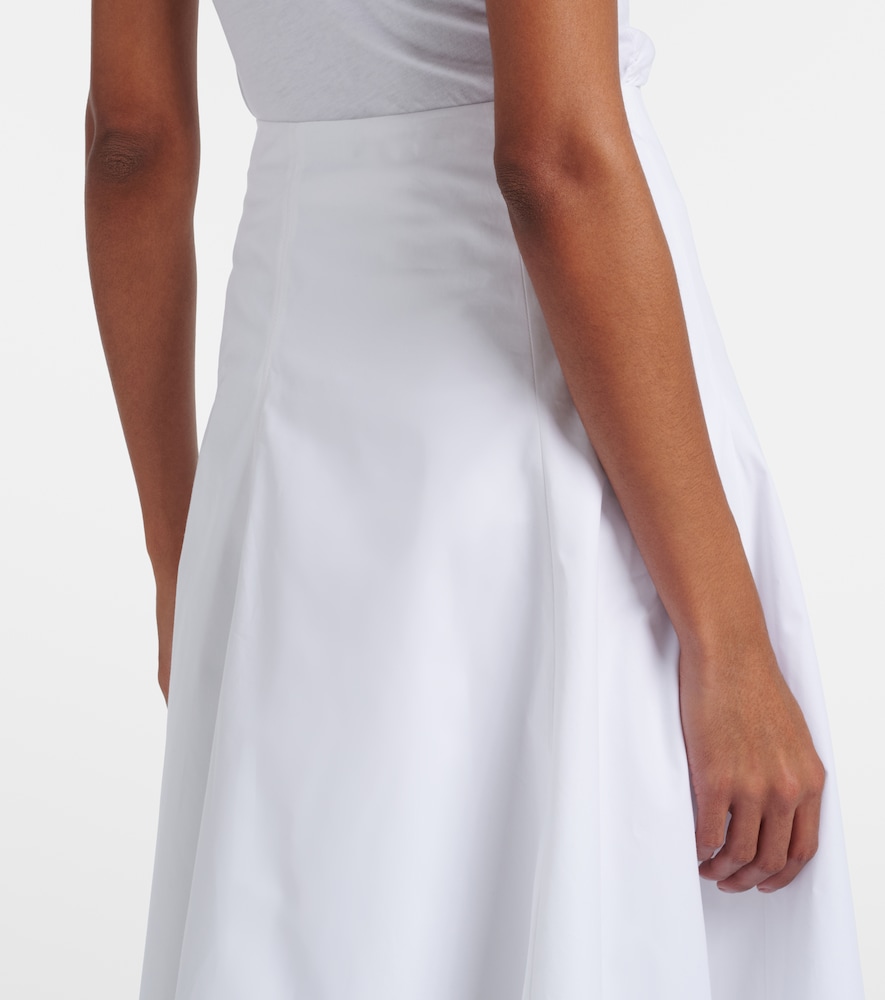 Triangle cotton-blend midi skirt