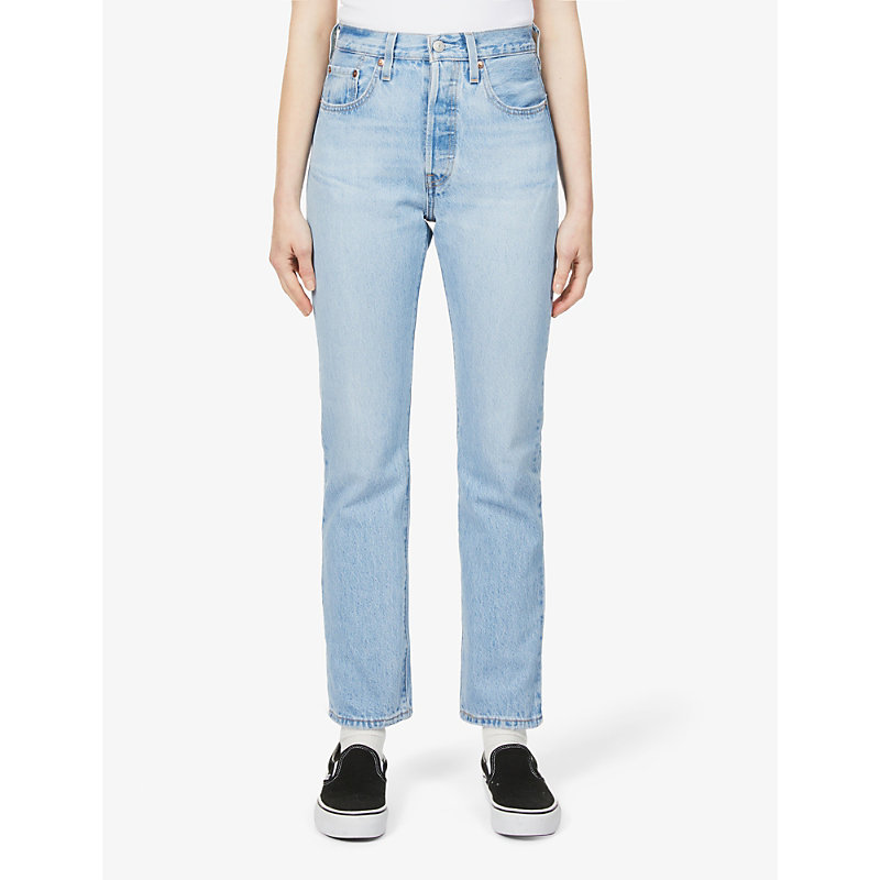 Womens Luxor Last 501 Straight-leg High-rise Stretch-denim Jeans