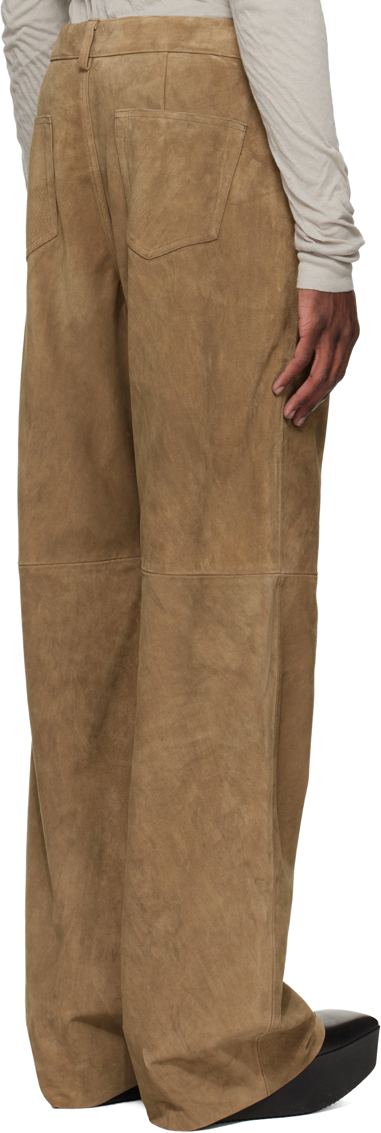 Brown Temple Geth Suede Pants