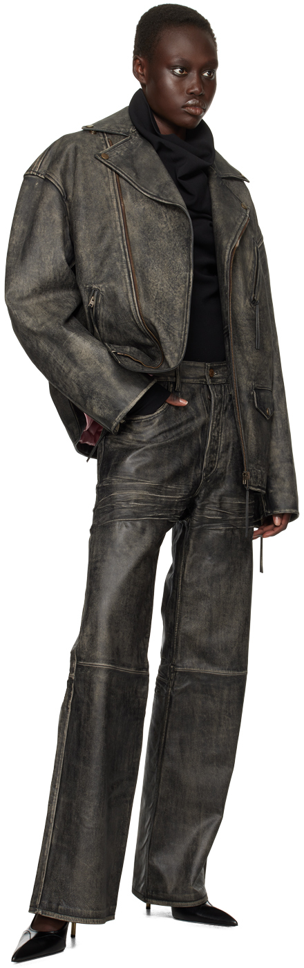 Acne Studios Black Biker Leather Jacket