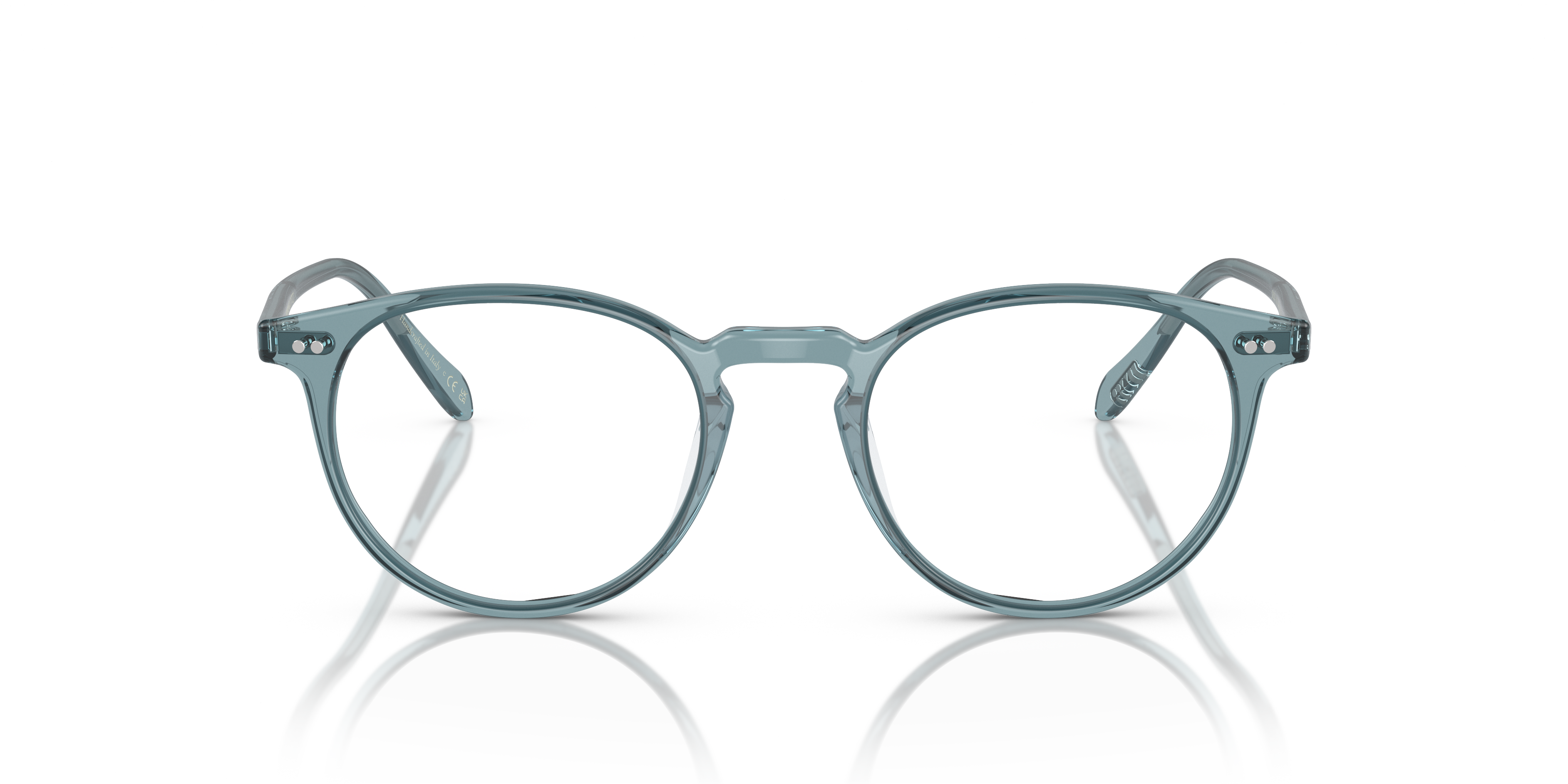 Oliver Peoples Unisex Oliver Peoples OV5004 RILEY-R 1617 Montature da vista Acetato Blu Trasparente Pantos Normale