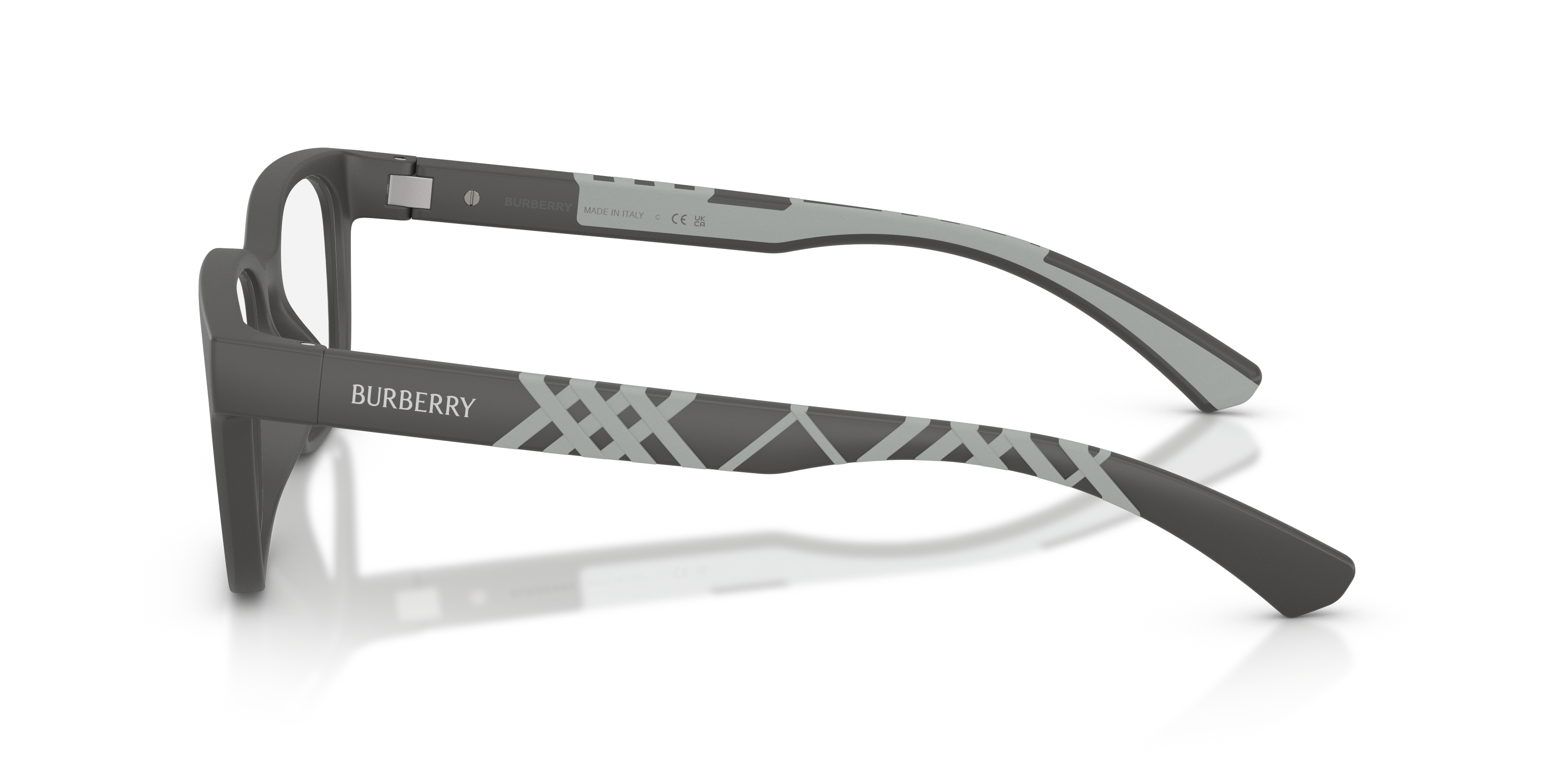 Burberry Man Burberry BE2460D 4233 Optical frames Injected Grey Transparent Squared Norma