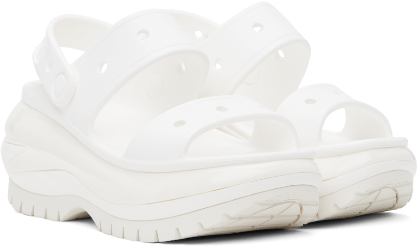 Crocs White Mega Crush Sandals