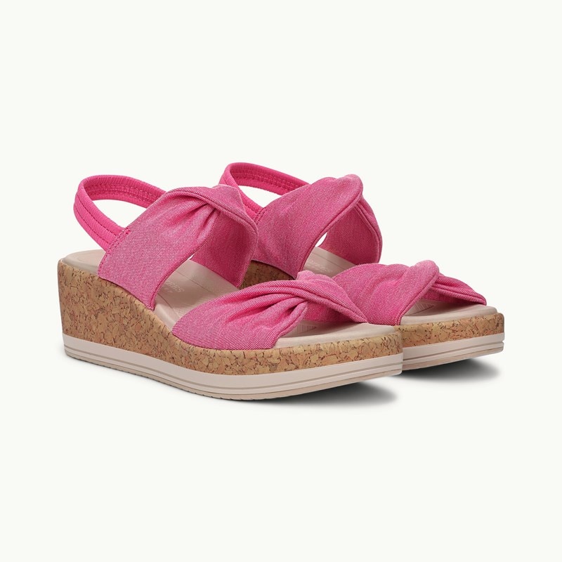 For Shoes Riley Flat Sandal French Pink Fabric