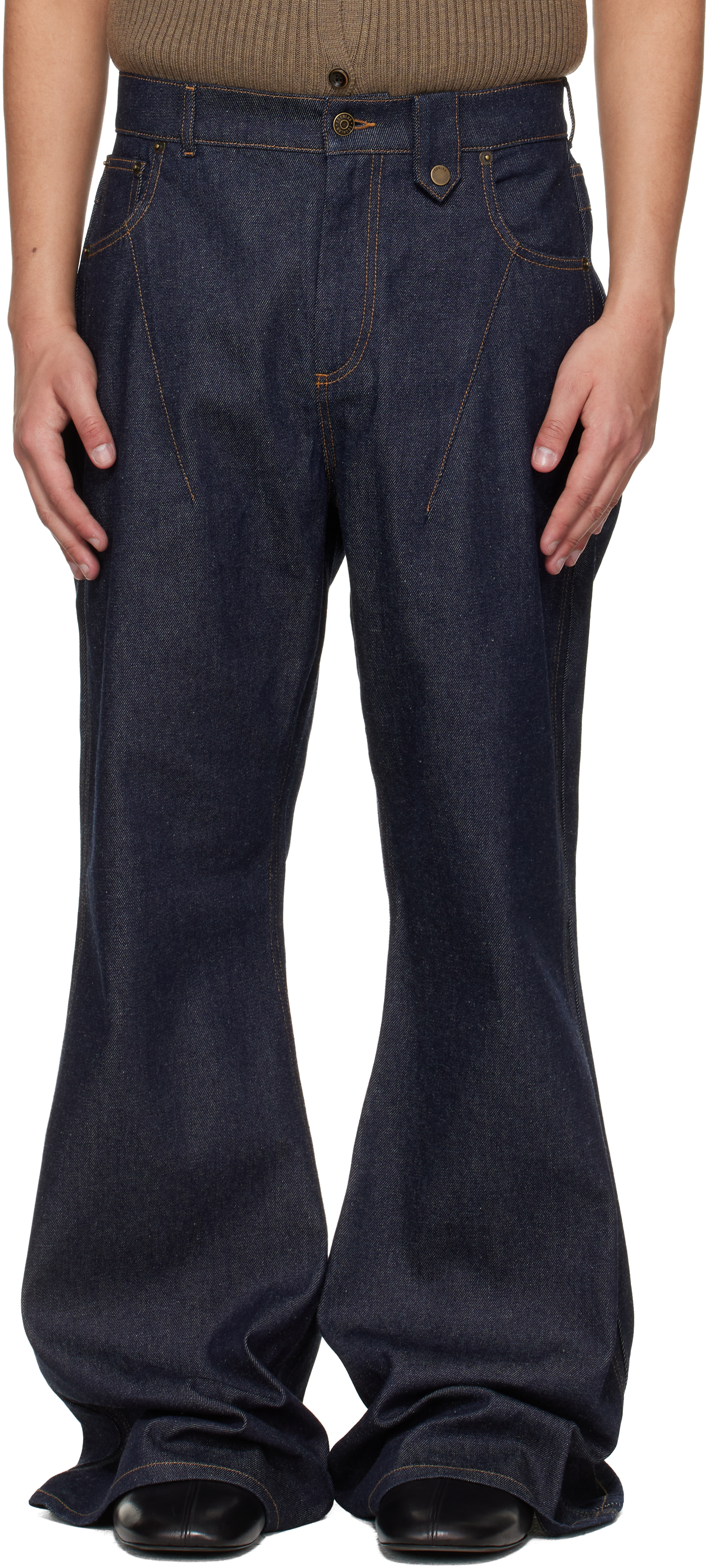 Navy Overscaled Jeans