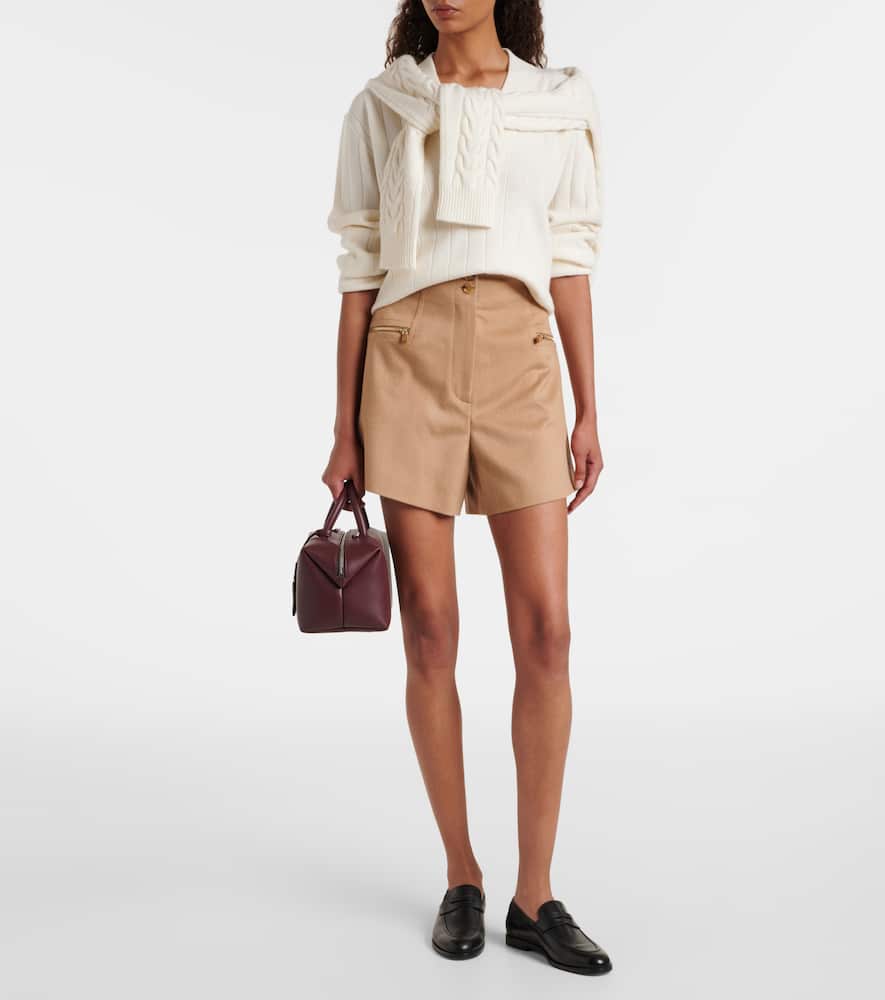 Lola camel hair shorts