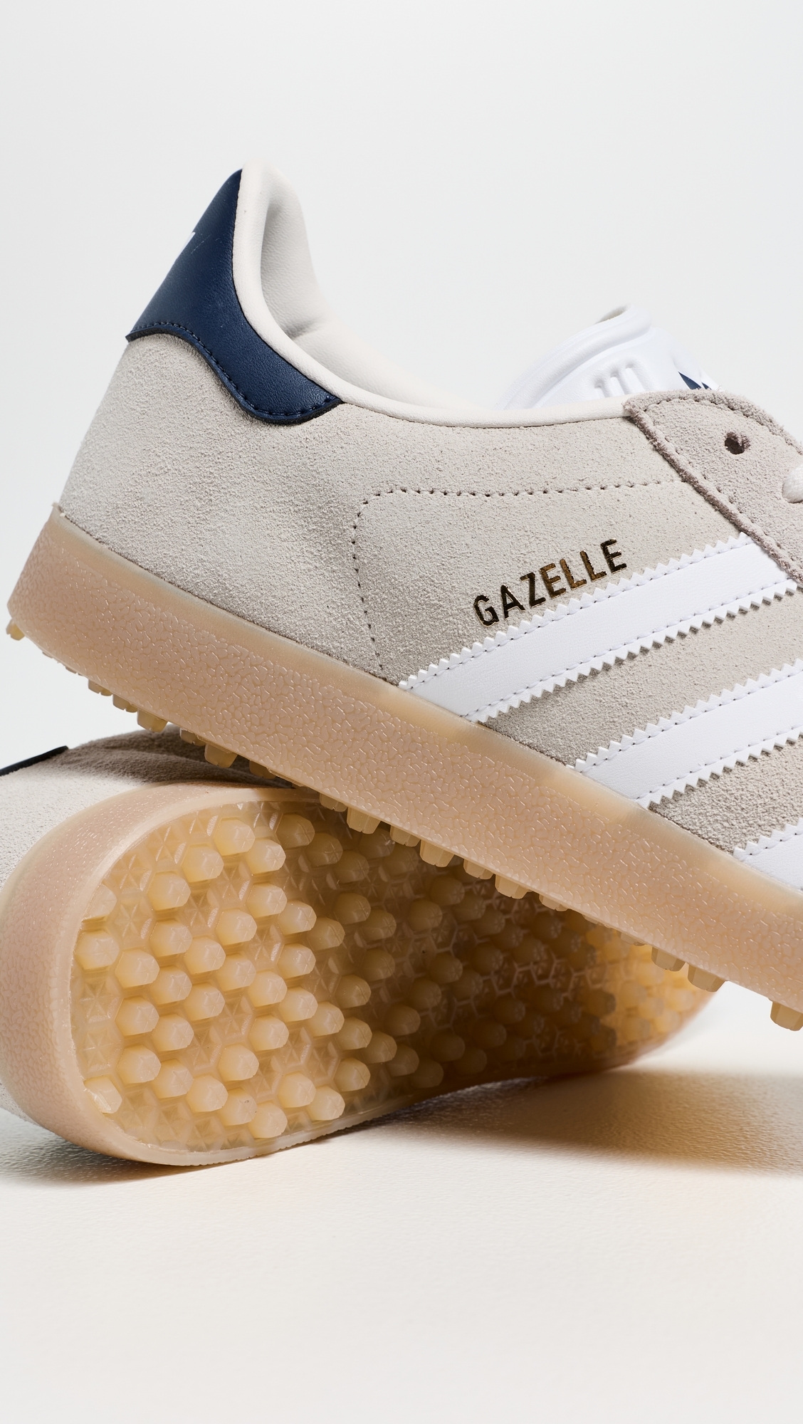 Gazelle Spikeless Golf Shoes Chalk White/White/Night Indigo