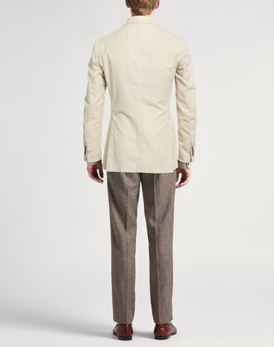 Man Blazer Beige Size 42 Cotton, Polyamide
