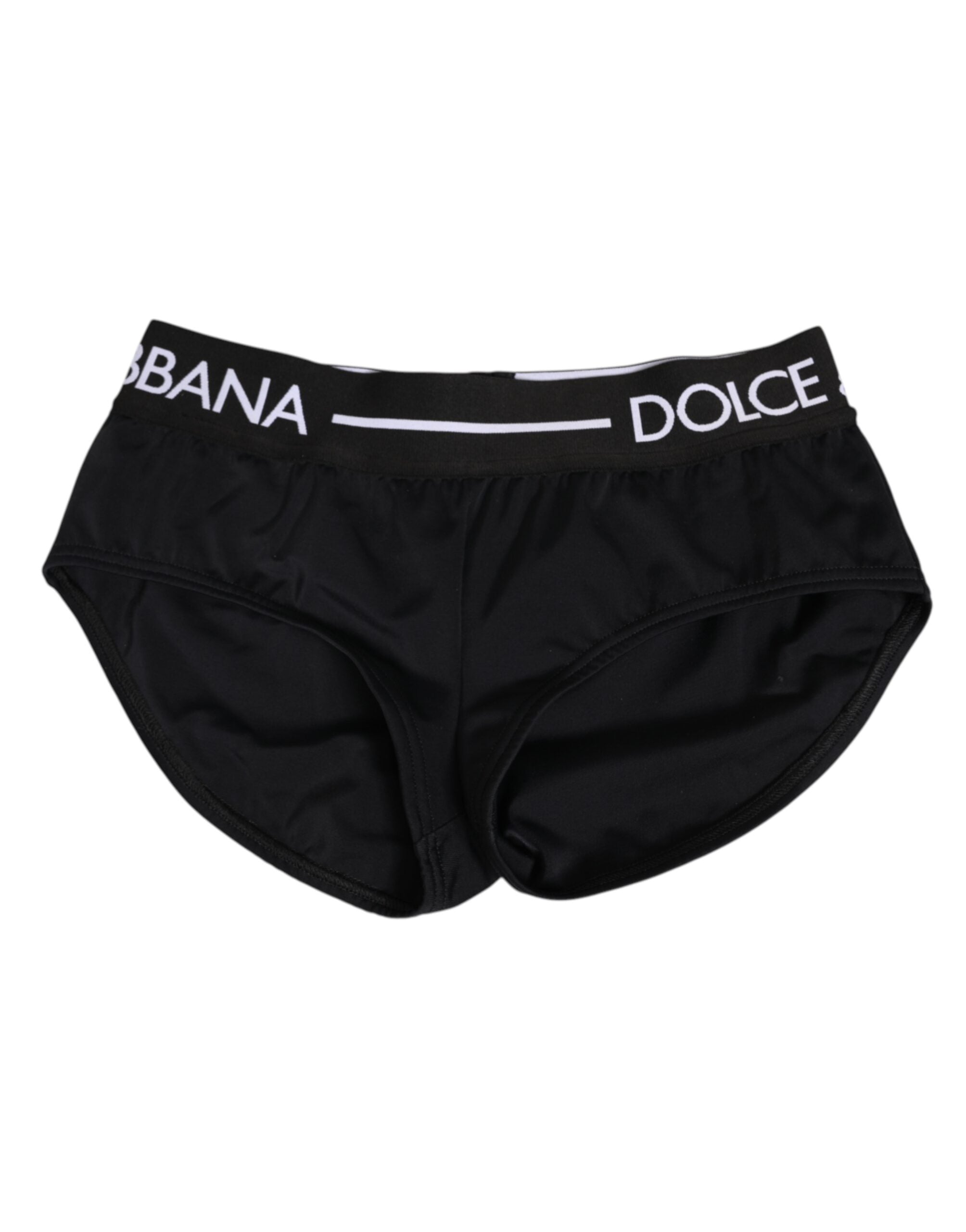 Logo Waistband Briefs — Black