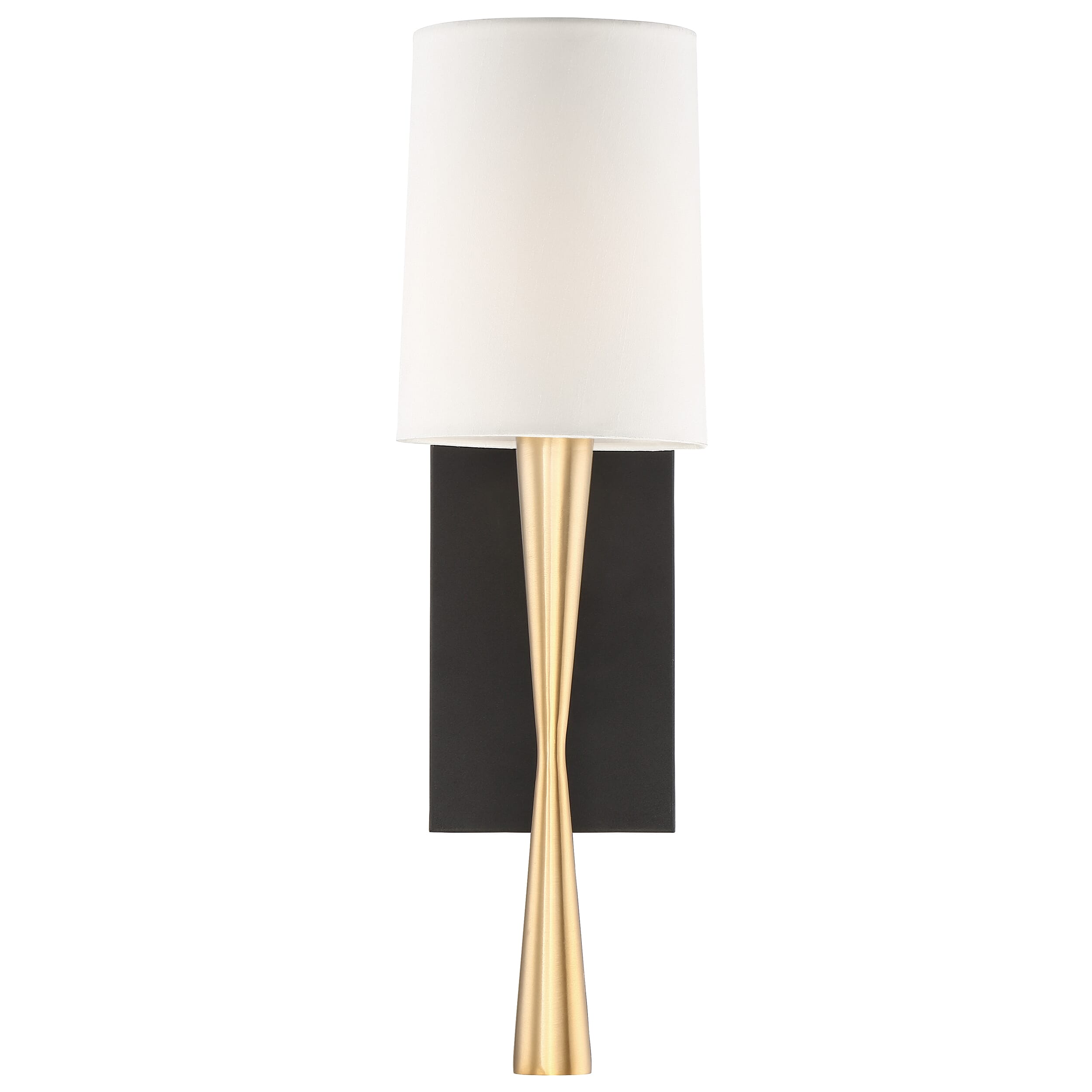 Crystorama Trenton 19" Wall Sconce in Antique Brass And Black Forged