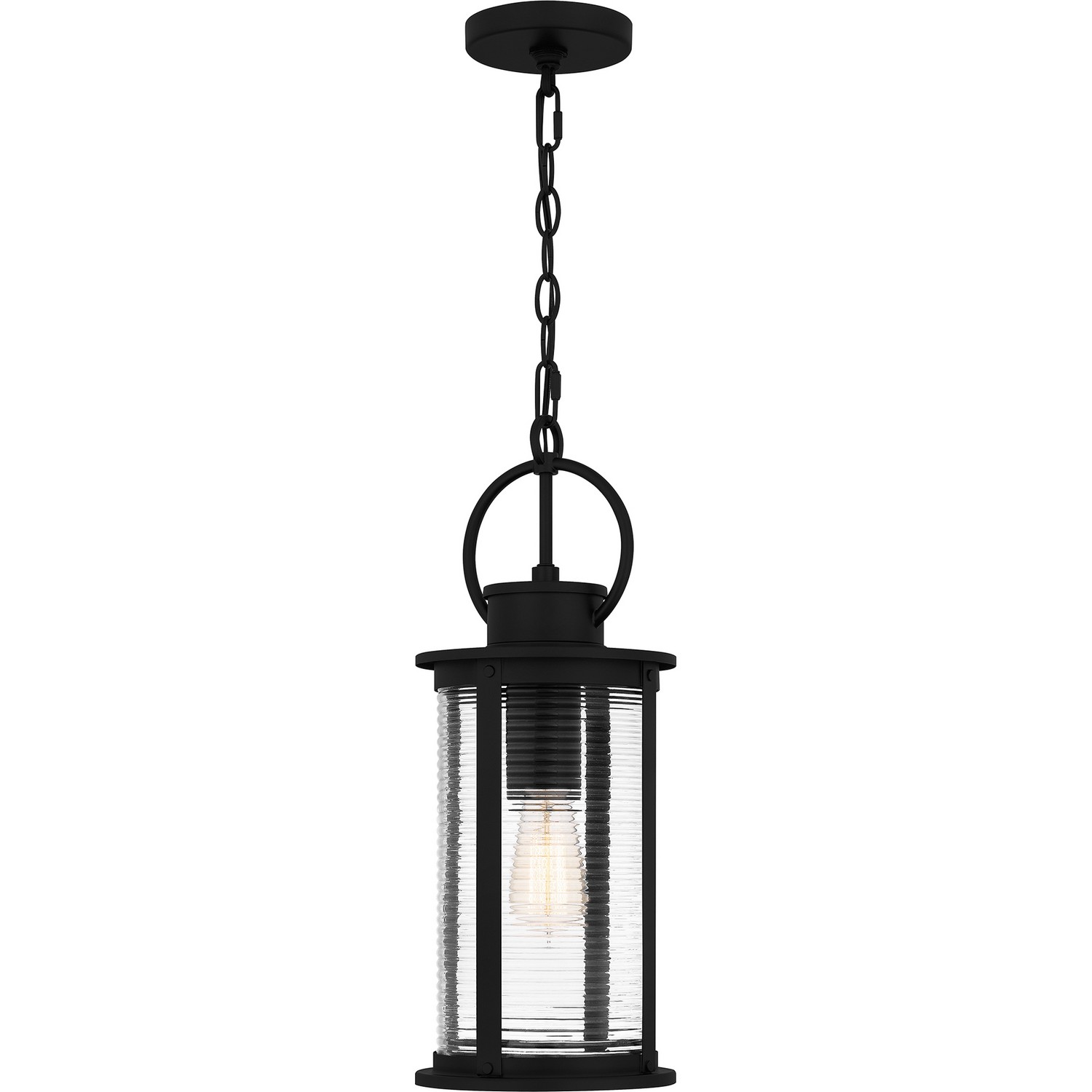 Matte Black One Light Mini Pendant from the Tilmore Collection