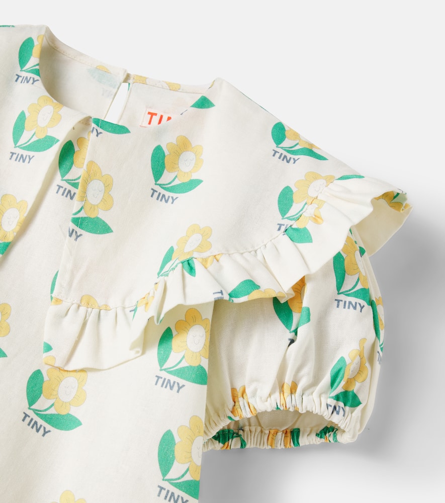 Tiny Flower linen and cotton dress