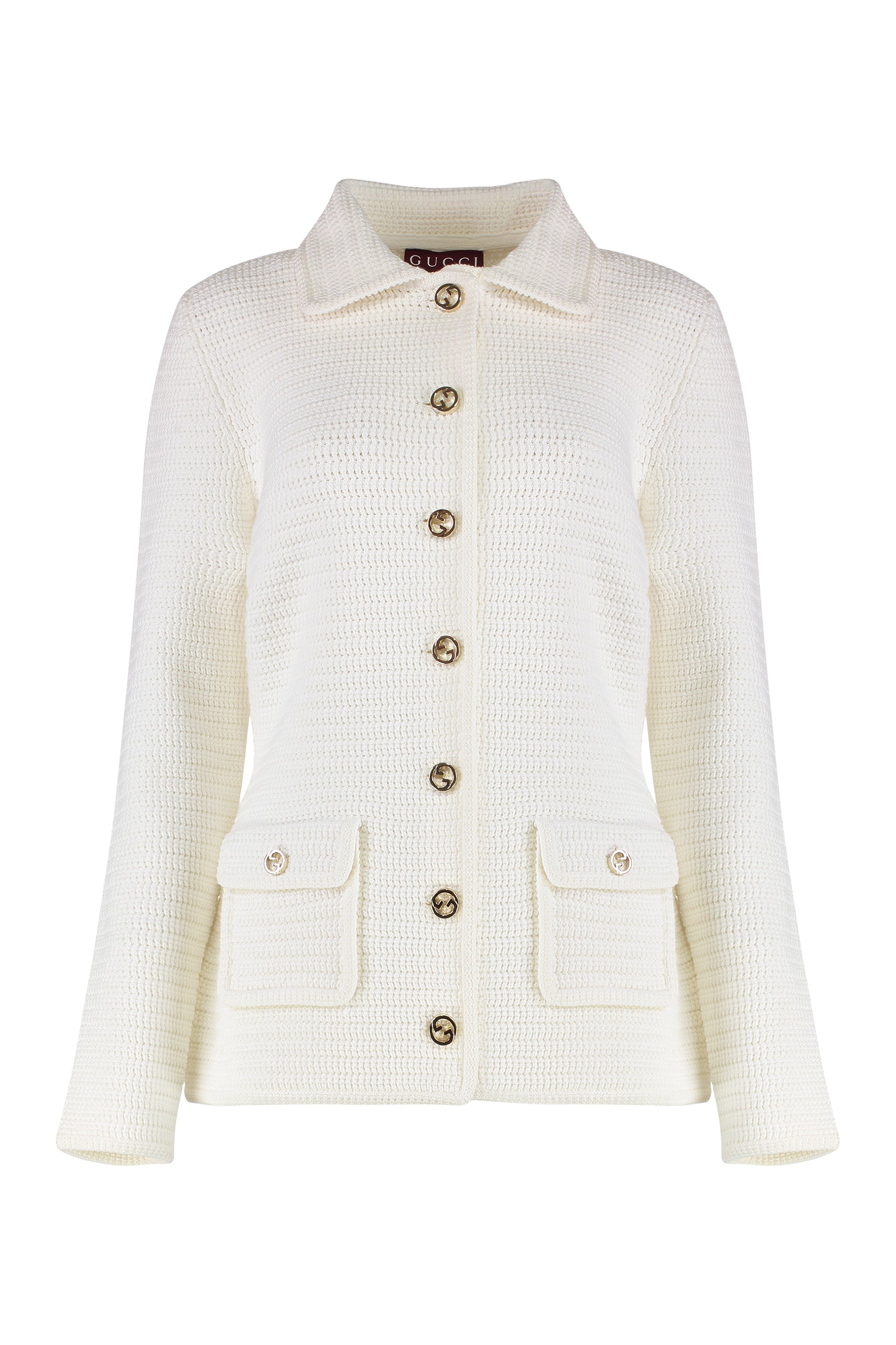 Cotton Knit Cardigan — White