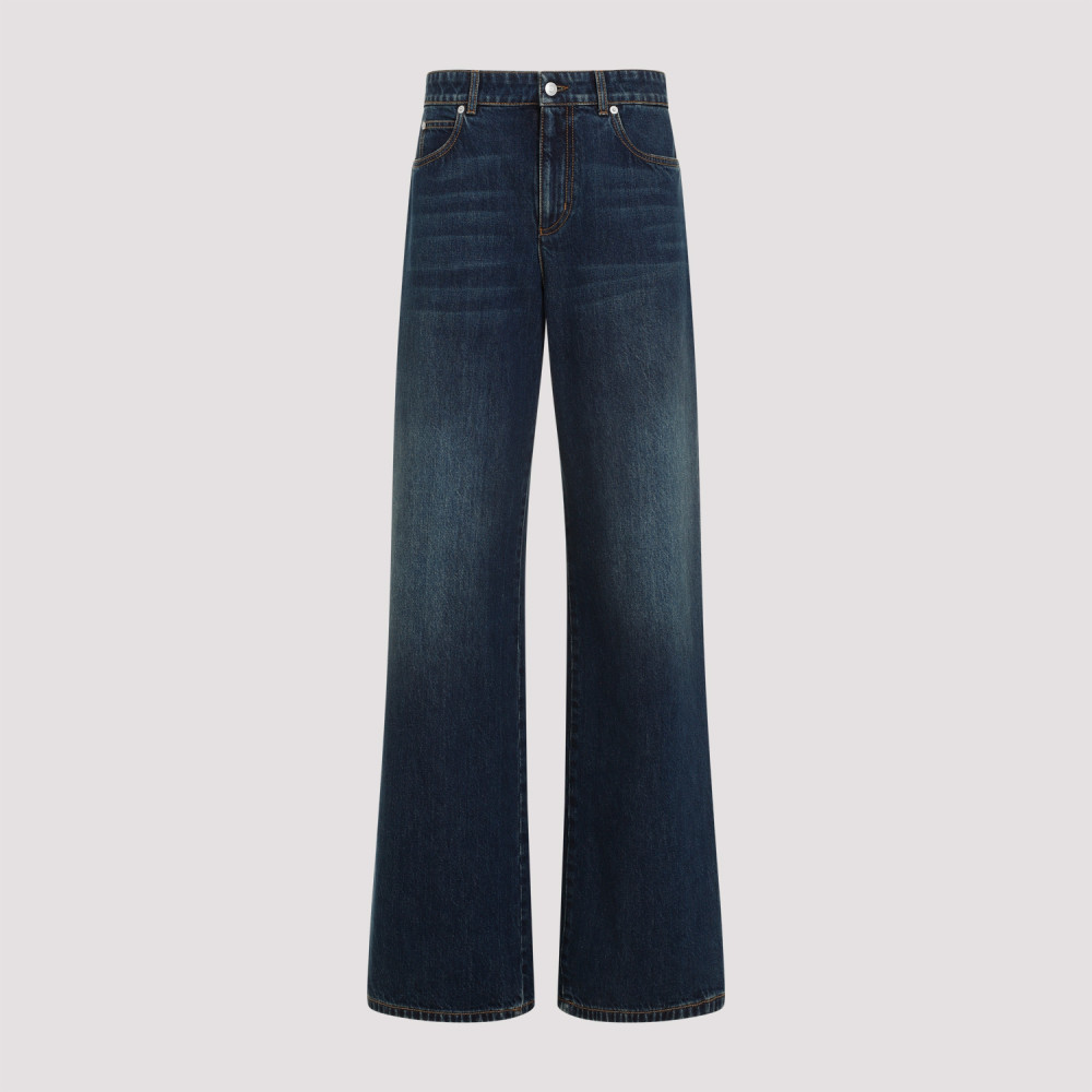 Dark Blue Cotton Jeans