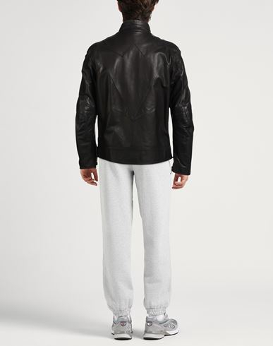 Man Jacket Black Size 40 Leather