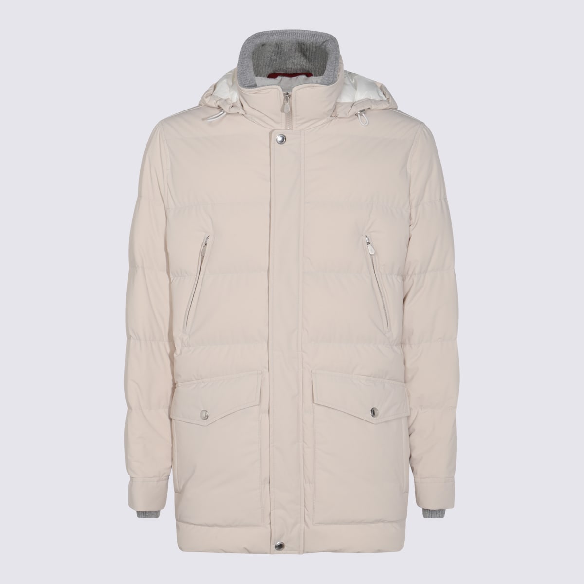 Hooded puffer jacket - Neutrals