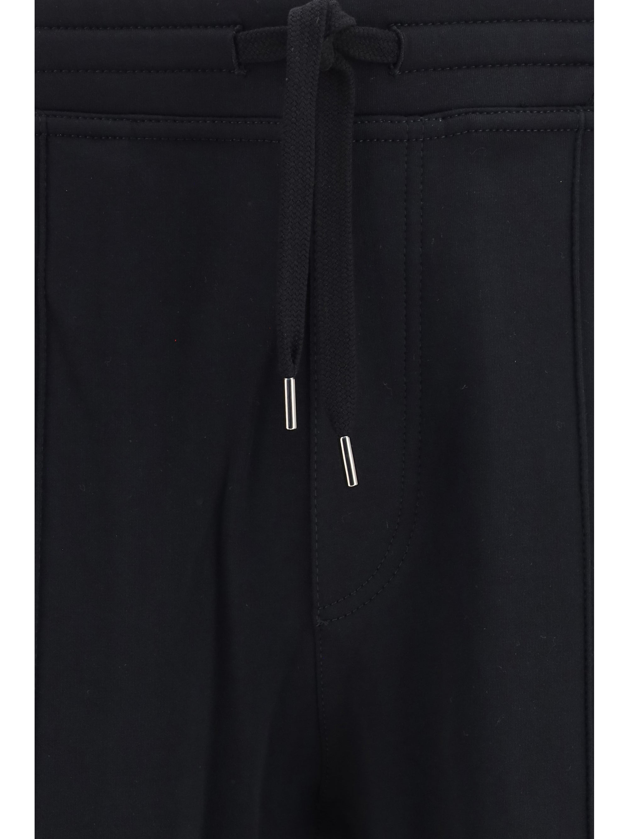 Cotton-Blend Joggers — Black
