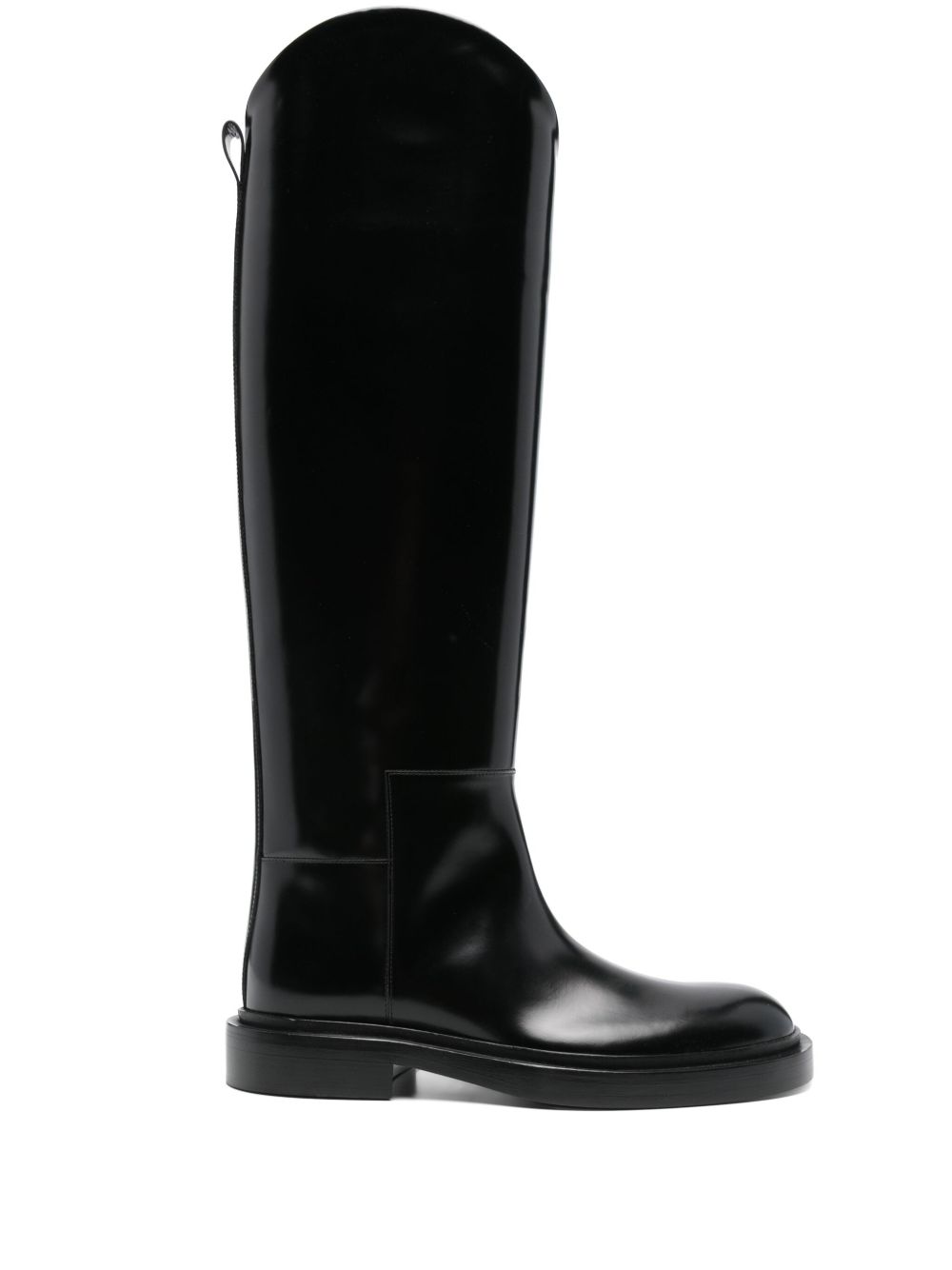Jil Sander Pre-Owned leather knee-high boots - Black