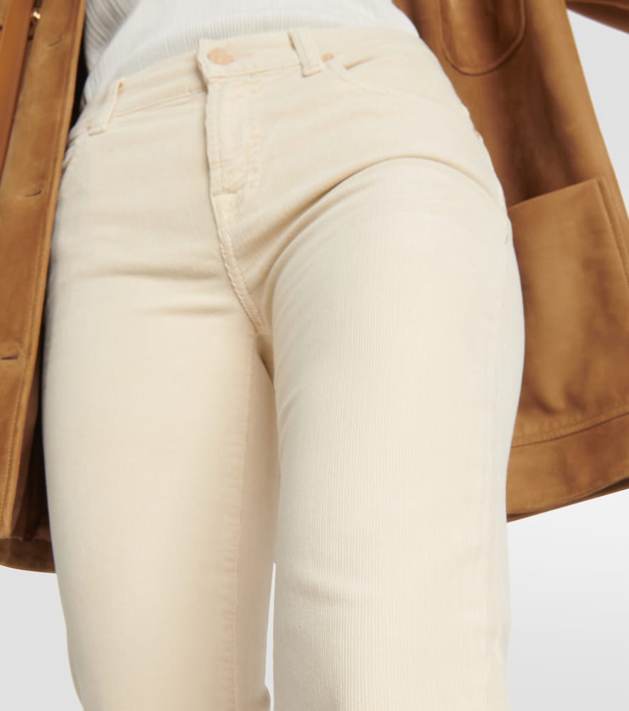 Mid-rise flared jeans